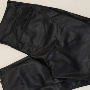 Express Women's Faux Leather Skinny High Rise Ankle Pants